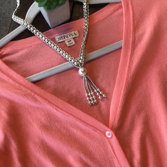 Merona Orange Cardigan Sweater - Picture 2 of 11